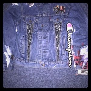Custom biggie dungaree jacket